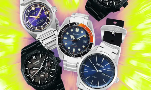 Collezione di orologi Seiko, tra cui un King Seiko e un diver, che mostrano il miglior movimento Seiko.