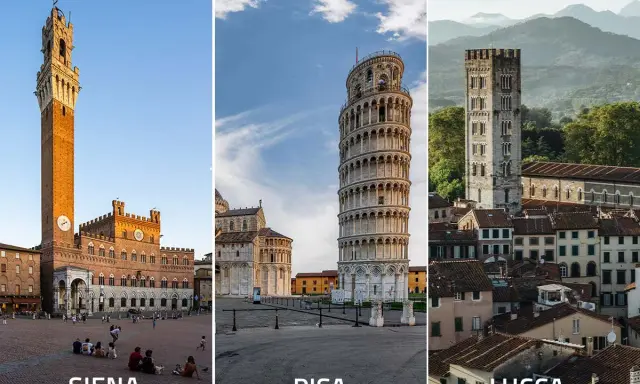 Torre di Pisa, Torre Guinigi a Lucca e Piazza del Campo a Siena: idee per cosa vedere a Lucca in 2 giorni e dintorni.