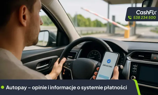 Autopay co to? Kierowca płaci telefonem przy bramkach. System płatności Autopay ułatwia przejazd.
