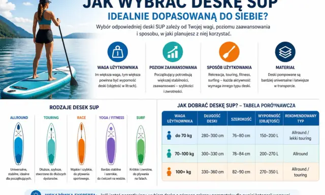 Różne rodzaje desek SUP: Allround, Touring, Race, Yoga/Fitness, Surf. Wybierz idealną deskę SUP dla siebie!