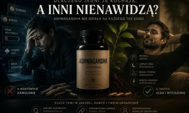 Ashwagandha co daje? Spokój umysłu, lepszy sen, więcej energii. Dla jednych ulga, dla innych zamulenie. Klucz tkwi w jakości i organizmie.