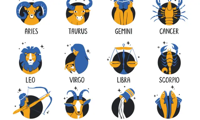 Zodiak: Baran, Byk, Bliźnięta, Rak, Lew, Panna, Waga, Skorpion, Strzelec, Koziorożec (po angielsku Capricorn), Wodnik, Ryby.
