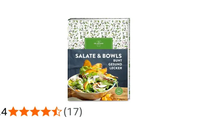 Kochbuch "Salate & Bowls" mit appetitlichem Bild von leckeren Salaten. Bunt, gesund und lecker – so sind die Rezepte.
