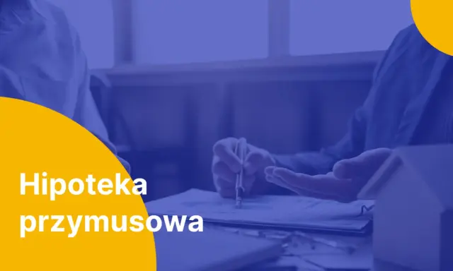 Ręce nad dokumentami, symbolizujące hipoteka przymusowa i potencjalną licytacja komornicza.