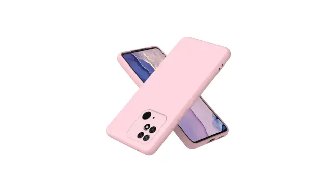 Różowe etui na telefon Redmi 10C, chroniące go przed zarysowaniami.