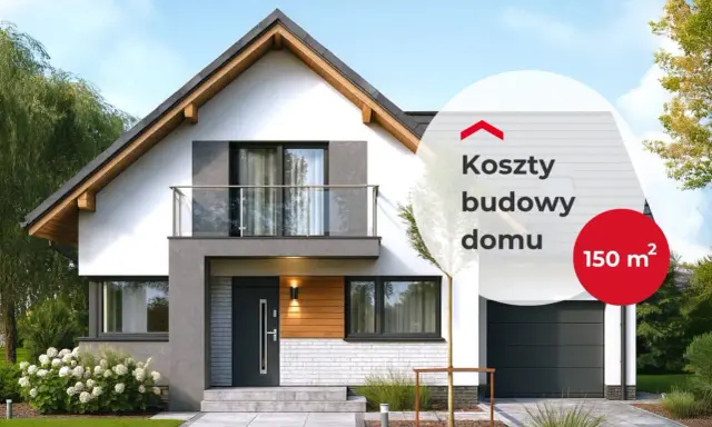 Nowoczesny dom z garażem i balkonem. Sprawdź, jaki jest koszt budowy domu 150m².