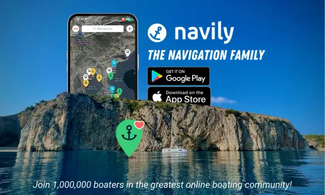 Navily, l'application de navigation bateau, vous guide sur les eaux. Explorez la côte, trouvez des mouillages et rejoignez une communauté de plaisanciers.