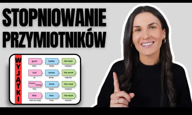 Stopniowanie przymiotników: od "good" do "the best", od "bad" do "the worst". Unikaj nudnych przykładów, ucz się wyjątków!