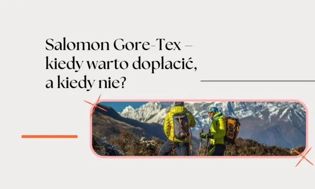 Dwóch turystów w górach, jeden z plecakiem, drugi z kijkami. Ich kurtki z membraną Gore-Tex chronią przed zimnem i wilgocią.