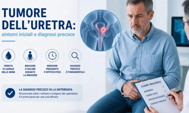 Tumore dell'uretra: perdite di sangue, bruciore, minzione difficile sono sintomi da non sottovalutare. La diagnosi precoce è fondamentale.