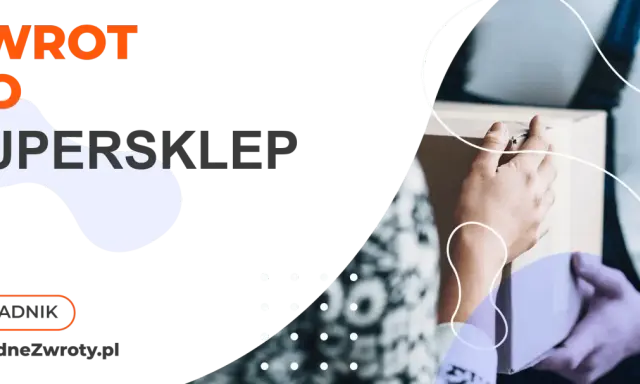 Zwrot do Supersklep.pl - dwie osoby przekazują sobie paczkę.