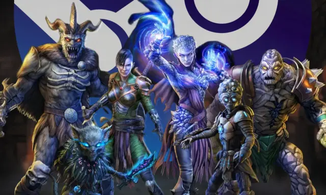 Złowroga drużyna potworów i wojowników gotowa na przygodę w stylu dungeon crawler.