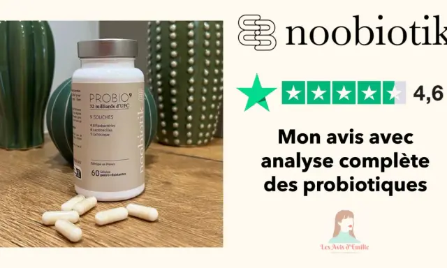 Flacon de probiotiques pour la flore vaginale, avec 9 souches et 32 milliards d'UFC. Avis complet sur les probiotiques.