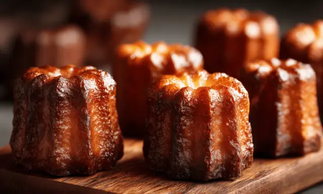 Mini cannelés dorés, parfaits pour une recette facile avec un moule en silicone.