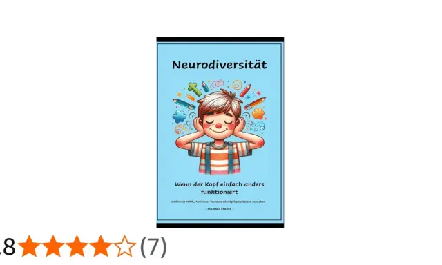 Ein Junge mit geschlossenen Augen und Stiften um den Kopf, der zeigt, was ist neurodivers. Das Buch erklärt, wie Köpfe anders funktionieren.