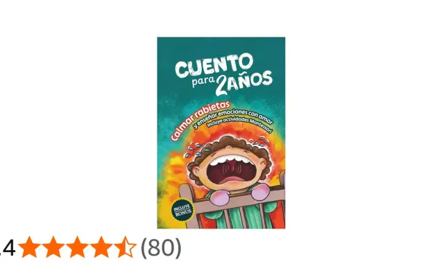 Libro "Cuento para 2 años" para calmar berrinches y enseñar emociones. Incluye actividades Montessori.