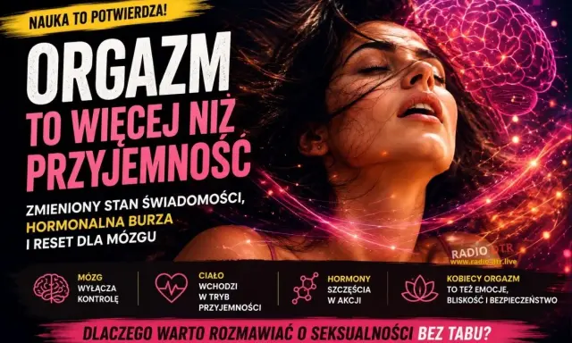 Kobieta w ekstazie, z mózgiem rozświetlonym jak sieć neuronów. To nie tylko przyjemność, to reset dla mózgu, jak delikatny kitty tease.