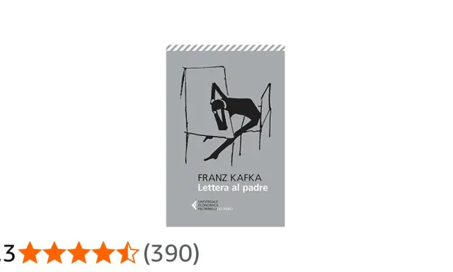Copertina di "Lettera al padre" di Kafka, con un'illustrazione stilizzata di un uomo seduto. Un riassunto del libro.