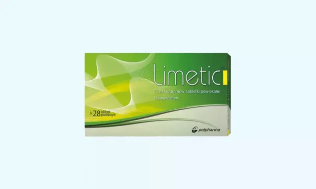 Opakowanie leku Limetic zawiera 28 tabletek jednoskładnikowych z desogestrelem.