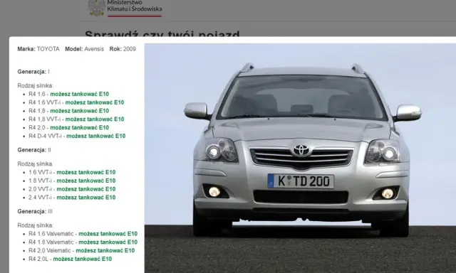 Toyota Avensis T25 pojemność baku: 60L, zasięg, tankowanie bez stresu