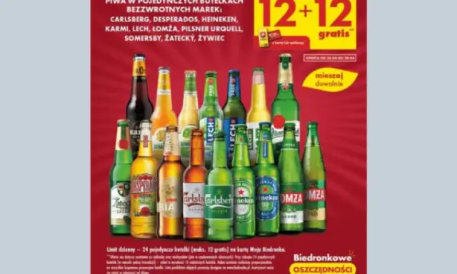 Promocja Biedronka 12+12 piwo: Kiedy i jak zgarnąć gratis?