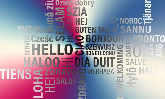 Witaj po turecku, "Merhaba", wśród wielu powitań z całego świata: "Hello", "Bonjour", "Guten Tag", "Ciao", "Dzień dobry".