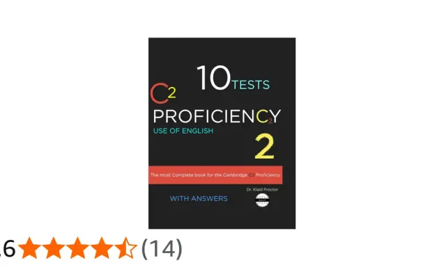 Okładka książki "10 Tests Proficiency Use of English" dla poziomu C2. Pomoc w przygotowaniu do egzaminu CPE.