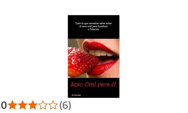 Labios rojos con fresa, título "Sexo Oral para él". Guía sobre sexo oral para hombres.