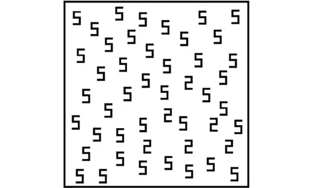 Un insieme di "5" e qualche "2" sparsi, un po' come la sinestesia significato, dove i sensi si mescolano.