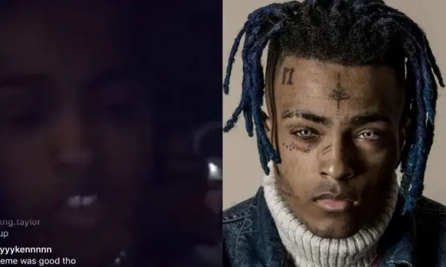 Dwie połowy twarzy rapera. Po lewej niewyraźny obraz, po prawej zbliżenie na twarz rapera z tatuażami. Kto zabił XXXTentaciona?