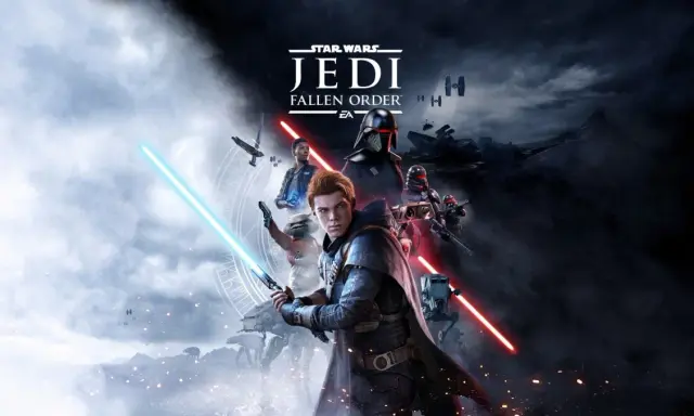 Cal Kestis z mieczem świetlnym walczy z Inkwizytorami w grze Star Wars Jedi: Fallen Order.