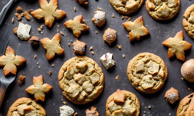 Délicieux cookie healthy, parsemé de morceaux de compote et de flocons de pâte.