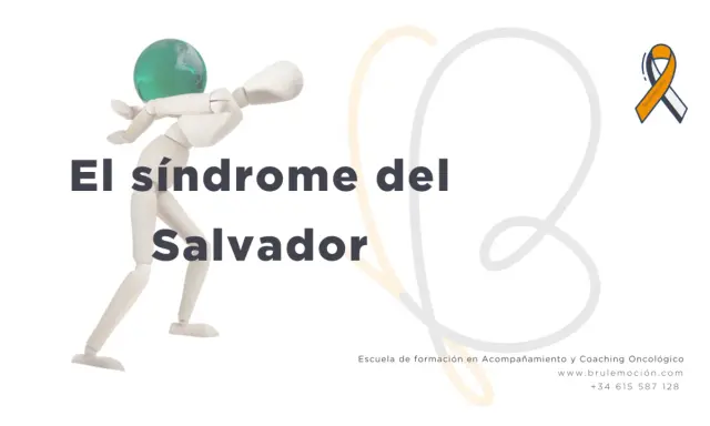Muñeco articulado sostiene un globo terráqueo, representando el "síndrome del salvador".