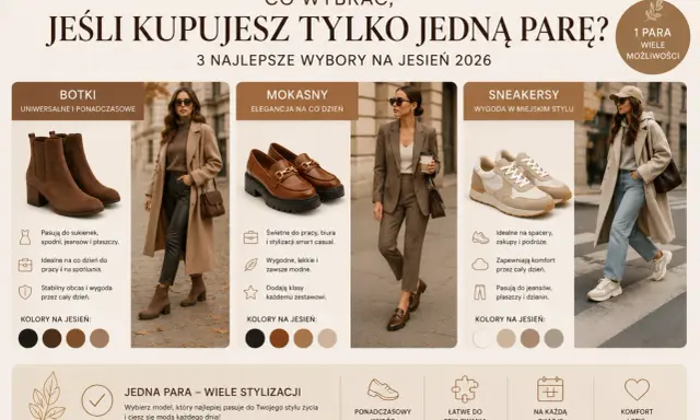 Jesienne buty: botki, mokasyny i sneakersy. Wybierz idealną parę na jesień 2026, która pasuje do Twojego stylu.