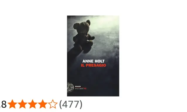 Copertina del libro "Il presagio" di Anne Holt, con un orsacchiotto inquietante. Un'aggiunta alla serie di anne holt libri in ordine cronologico.