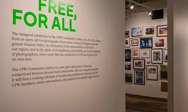 The **center for photography at woodstock** presents "Free, For All," an exhibition of local photographers' work.