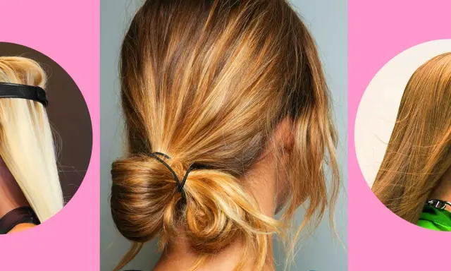 Tre acconciature con capelli biondi e castani, un'idea per chi vuole imparare come schiarire i capelli con sfumature naturali.