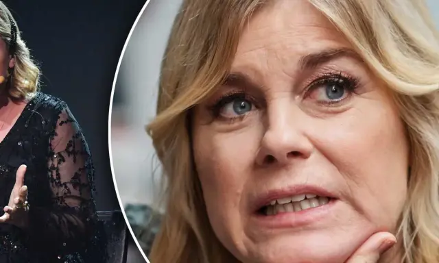 Pernilla Wahlgren, känd för sin musik och sina singel-framträdanden, syns här i en närbild.