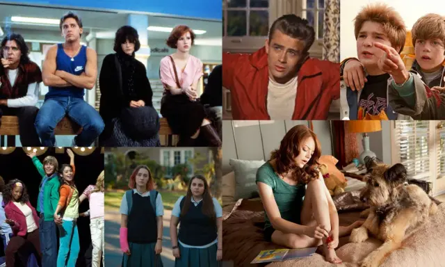 Kultowe filmy dla młodzieży: "Klub winowajców", "Buntownik bez powodu", "Goonies", "High School Musical", "Lady Bird", "Łatwa dziewczyna".