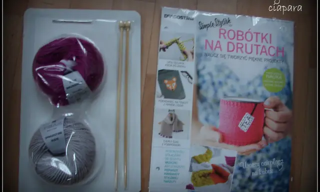 Zestaw do robótek na drutach dla dzieci z opisem. W zestawie włóczki i druty. Czas na tworzenie pięknych projektów!