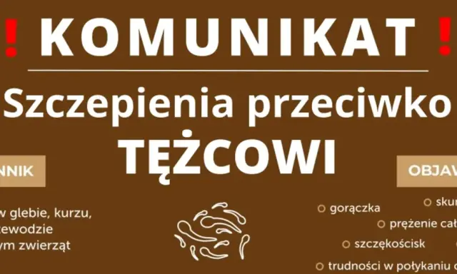 Komunikat o szczepieniach przeciwko tężcowi. Informacje o czynniku i objawach choroby.