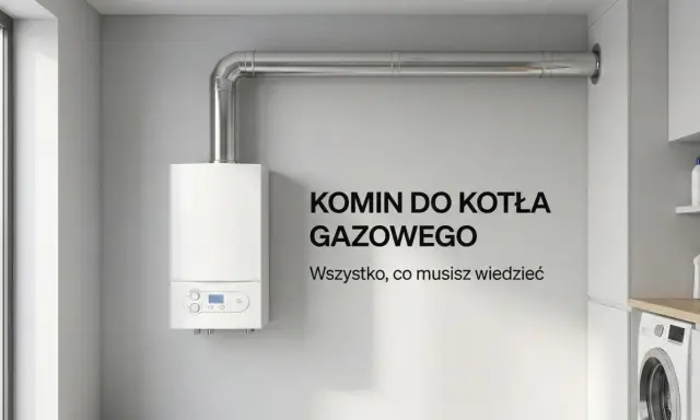 Nowoczesny piec gazowy z metalowym kominem. Dowiedz się, jaki komin do pieca gazowego wybrać, by zapewnić bezpieczeństwo i efektywność ogrzewania.