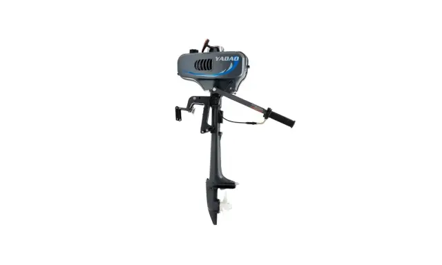 Moteur hors-bord YADAO gris, idéal pour les petites embarcations. Avis sur ce moteur hors-bord YADAO.