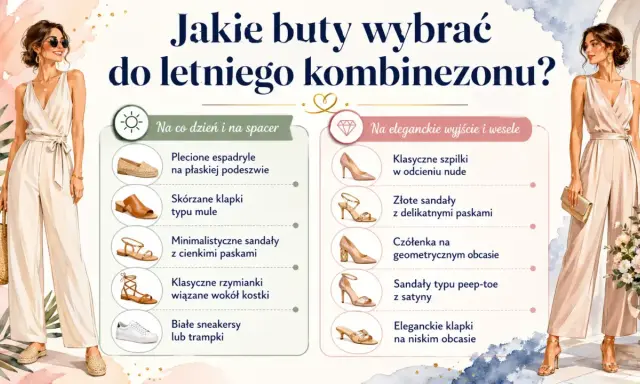 Stylizacje z letnim kombinezonem: od espadryli po eleganckie szpilki. Idealne buty do kombinezonu na każdą okazję.