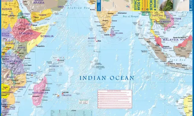 Gdzie leżą Seszele? Na mapie widać je na Oceanie Indyjskim, na północny wschód od Madagaskaru.