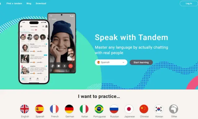 Aplikacja do nauki mówienia po angielsku Tandem pozwala na rozmowy z native speakerami. Wybierz język i zacznij naukę!