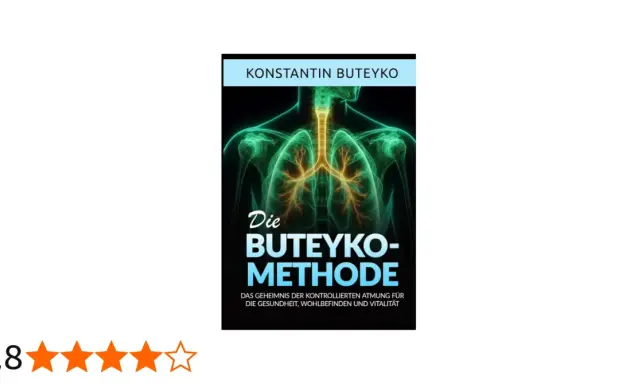 Buchcover "Die Buteyko-Methode" von Konstantin Buteyko. Zeigt eine stilisierte Darstellung der Lunge, die für die Buteyko Atmung steht.