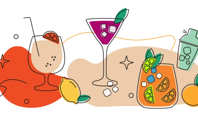 Kolorowe drinki z owocami i kostkami lodu. Szukasz likier cointreau zamiennik? Oto inspiracje!