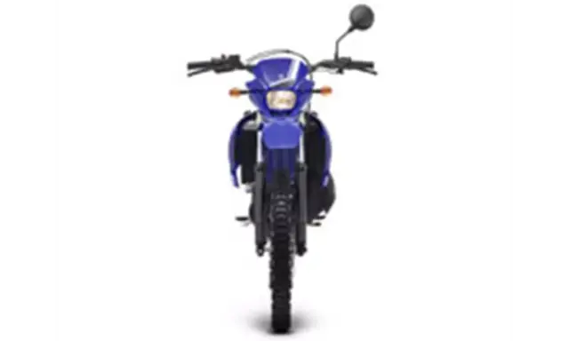 Niebieski motocykl Yamaha DT 50, idealny do terenu. Sprawdź jego dane techniczne!