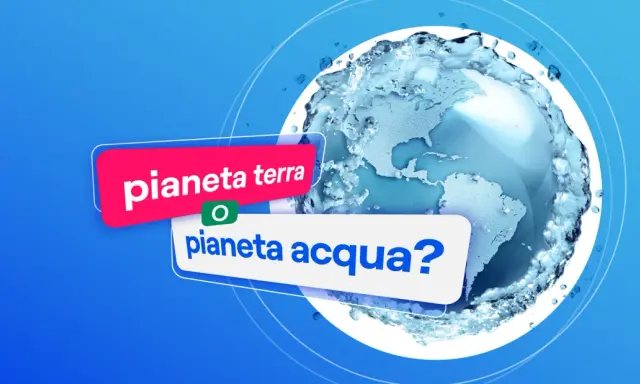 Pianeta Terra o Pianeta Acqua? Il globo terrestre avvolto da spruzzi d'acqua, un'immagine che ci fa riflettere su cos'è l'oceano.